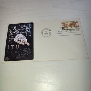 1965 Metal Plate Space Cosmos Zodiac Star Sign First Day Cover Academia Ephemera